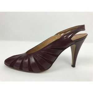 Vintage Rosina Ferragamo Schiavone Burgundy Heels